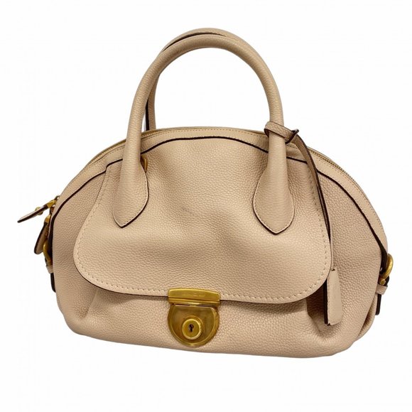 Salvatore Ferragamo Gancini Leather Handbag, Pink, Women's - Picture 1 of 14